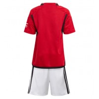Echipament fotbal Manchester United Tricou Acasa 2023-24 pentru copii maneca scurta (+ Pantaloni scurti)